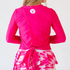 Faye+Florie Tie Back Long Sleeve Top (W) (Launch Pink)