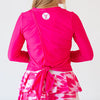 Faye+Florie Tie Back Long Sleeve Top (W) (Launch Pink)