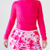 Faye+Florie Tie Back Long Sleeve Top (W) (Launch Pink)