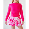 Faye+Florie Tie Back Long Sleeve Top (W) (Launch Pink)