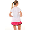 Faye+Florie V-Neck Short Sleeve Top (W) (White)