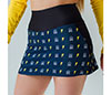 Faye+Florie Lightning Skull Print Jean Skirt (W) (Navy)