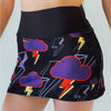Faye+Florie Purple Cloud Print Jean Skirt (W) (Black)
