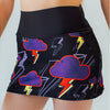 Faye+Florie Purple Cloud Print Jean Skirt (W) (Black)