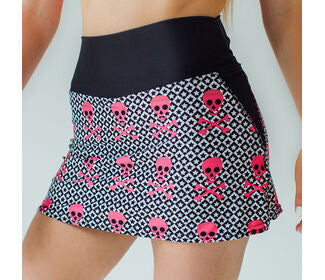 Faye+Florie Pink Skull And Star Jean Skirt (W) (Grey)