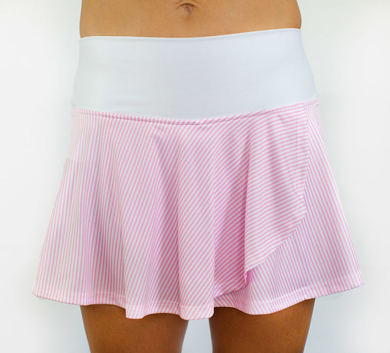 Faye+Florie Pink Seersucker Print Holly Skirt (W) (Pink)