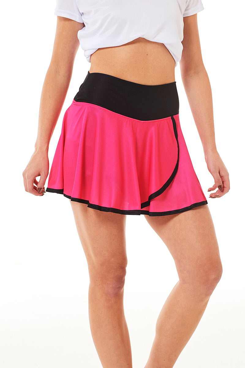 Faye+Florie Pink And Black Holly Skirt (W) (Launch Pink)