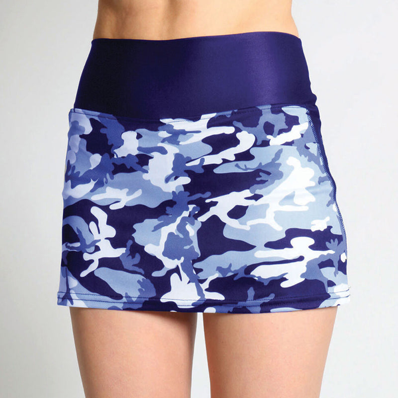 Faye+Florie Blue Camo Jean Skirt (W) (Blue)