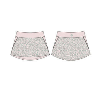 Faye+Florie Leopard Jean Skirt (W) (Blush Pink)