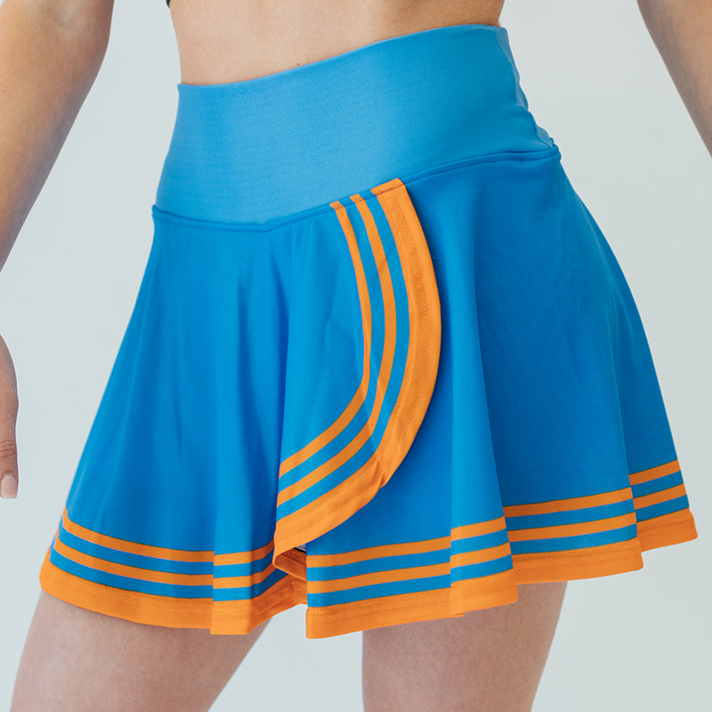 Faye+Florie Tiger Stripe Holly Skirt (W) (Blue/Orange)