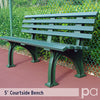 5' Courtsider Bench (White) Putterman