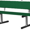5' Aluminum Tennis Court Bench (Green)