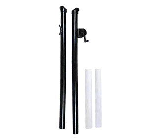 Platform Tennis Net Post W/Sleeves (Black)