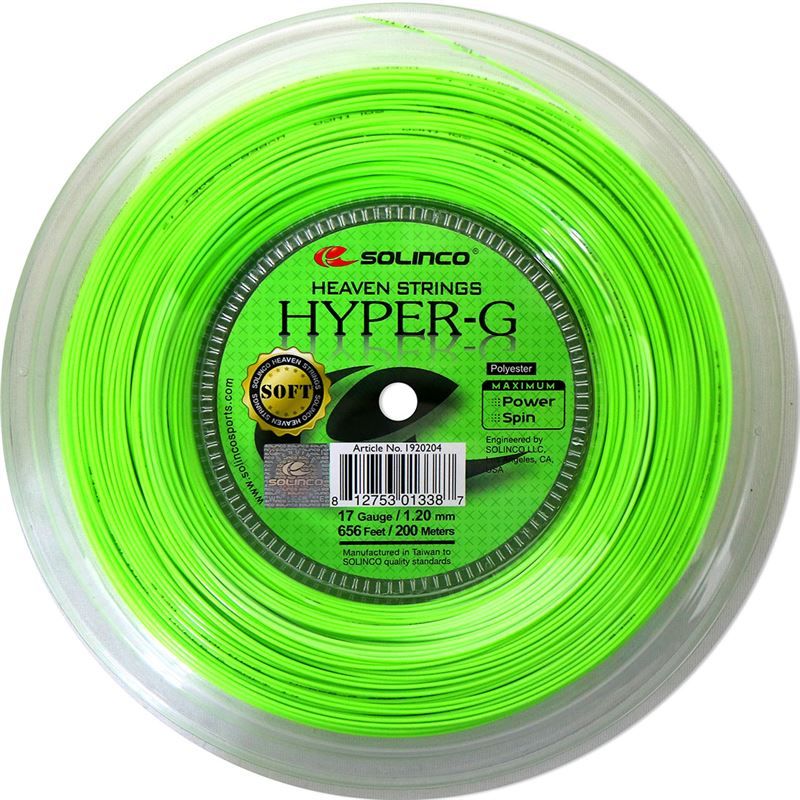 Solinco Hyper-G Reel 656' (Lime) SOFT