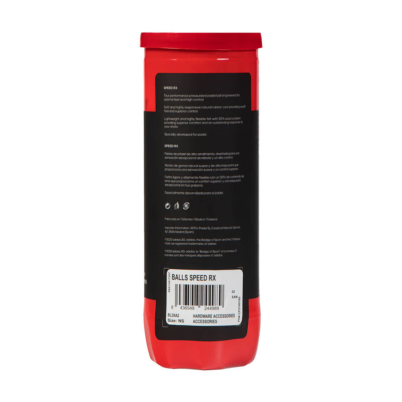 Adidas Speed Rx Padel Balls (3 Ball Can)