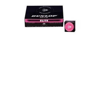 Dunlop Elite Singles (Hard Ball) Squash Balls (1x) (Pink)