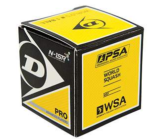 Dunlop Pro Squash Balls (1X) (Black/Double Yellow Dot)