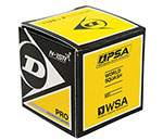 Dunlop Pro Squash Balls (1x) (Black/Double Yellow Dot)