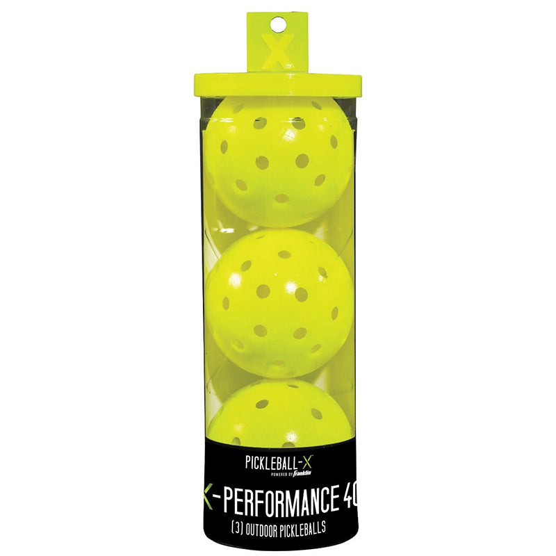 Franklin X-40 Outdoor Pickleballs (3X) (Optic Yellow)