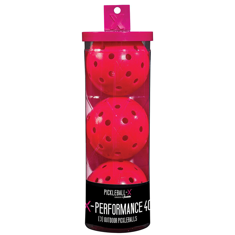 Franklin X-40 Outdoor Pickleballs (3X) (Pink)