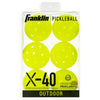 Franklin X-40 Pickleballs (6X) (Optic Yellow)
