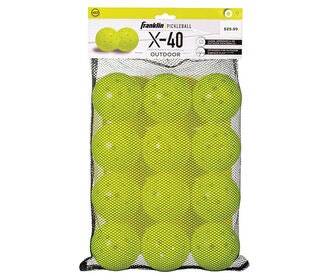 Franklin X-40 Outdoor Pickleballs (12X) (Optic Yellow)