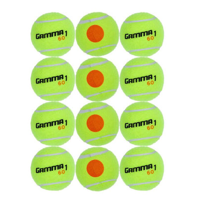 Gamma 60 Orange Dot Tennis Balls (Bag 12X) Gamma