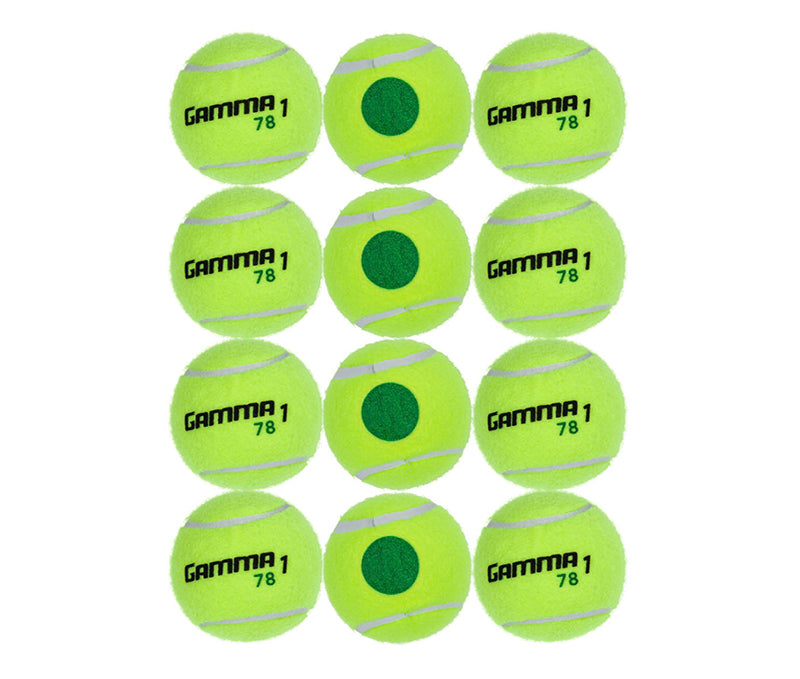 Gamma 78 Green Dot Tennis Balls (Bag 12X)