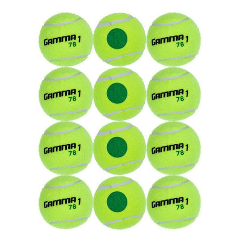 Gamma 78 Green Dot Tennis Balls (Bag 12X)