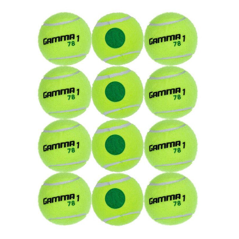 Gamma 78 Green Dot Tennis Balls (Bag 12X) Gamma
