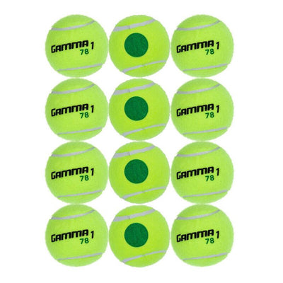 Gamma 78 Green Dot Tennis Balls (Bag 12X) Gamma