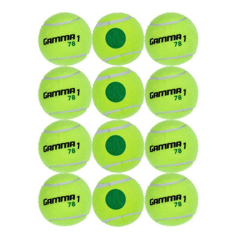 Gamma 78 Green Dot Tennis Balls (Bag 12X)