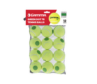 Gamma 78 Green Dot Tennis Balls (Bag 12X)