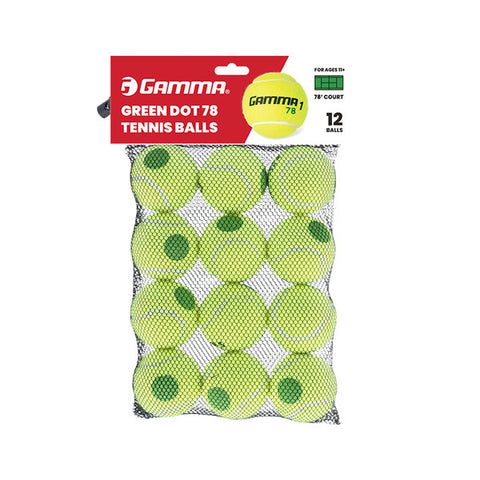 Gamma 78 Green Dot Tennis Balls (Bag 12X)