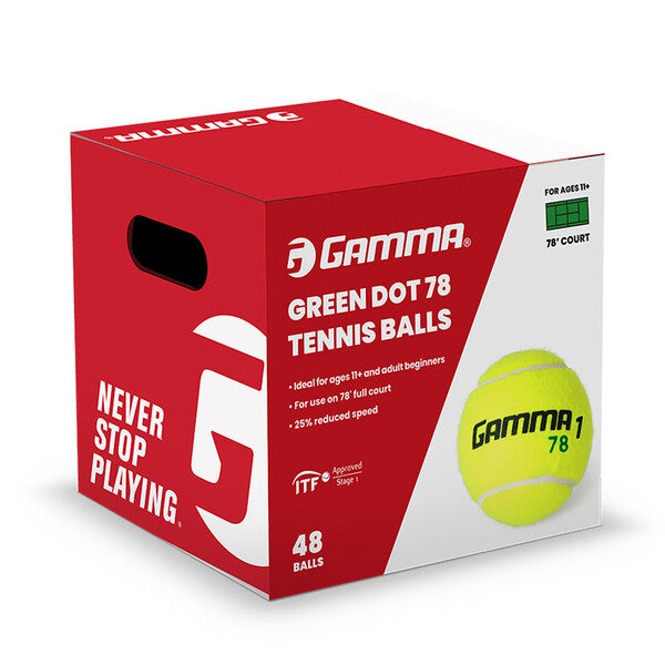 Gamma 78 Green Dot Tennis Balls (Box 48X)