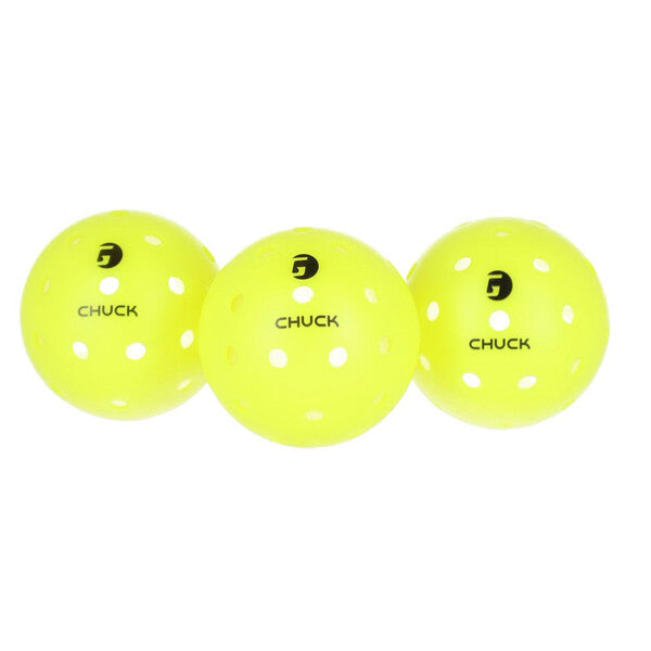 Gamma Chuck Outdoor Pickleballs (3X) (Yellow)