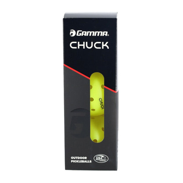 Gamma Chuck Outdoor Pickleballs (3X) (Yellow)