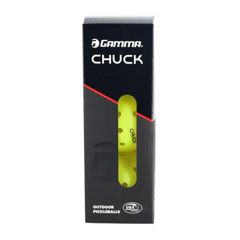 Gamma Chuck Outdoor Pickleballs (3X) (Yellow)