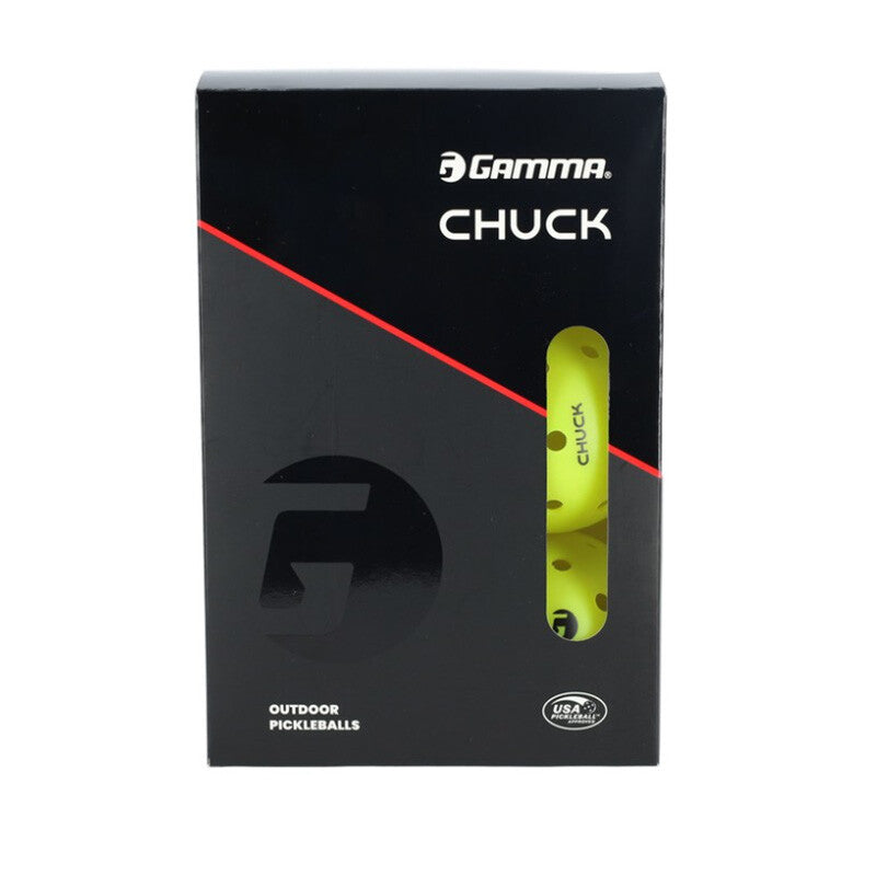 Gamma Chuck Outdoor Pickleballs (6X) (Yellow)