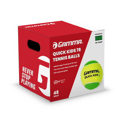 Gamma Quick Kids 78 Tennis Balls (Box 48X) Gamma