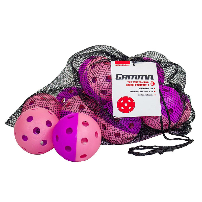 Gamma Two Tone Indoor Training Pickleballs (12X)