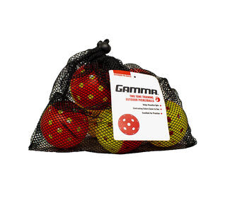 Gamma Two Tone Outdoor Training Pickleballs (12X) (Yellow/Red)