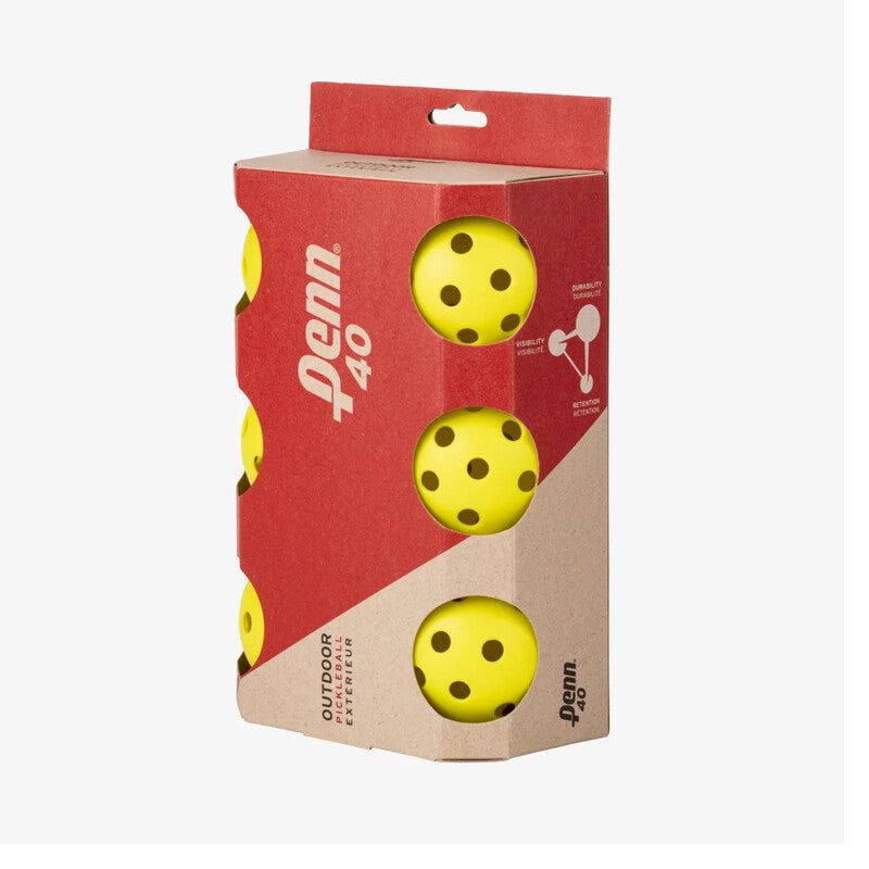 Head Championship 40 Outdoor Pickleballs (6X) (Yellow)