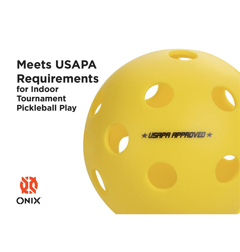Onix Fuse Indoor Pickleball (6X) (Yellow)