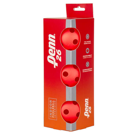 Penn 26 Indoor Pickleballs (3X) (Red)