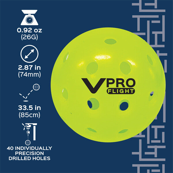 Vulcan Vpro Flight Outdoor Pickleballs (3X)
