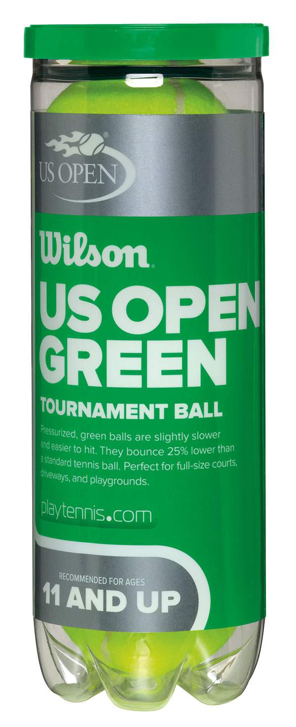 Wilson Us Open Tournament Green Tennis Balls (Cans 1X)