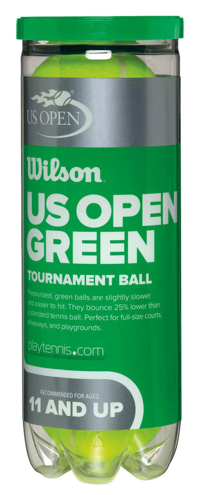 Wilson Us Open Tournament Green Tennis Balls (Cans 1X)