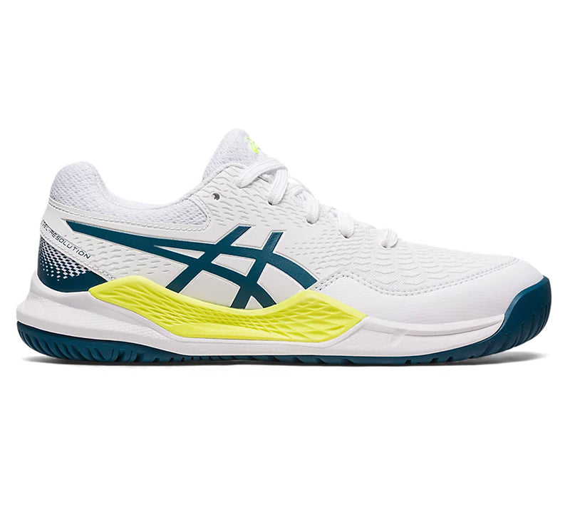 Asics Gel Resolution 9 Junior (White/Teal)