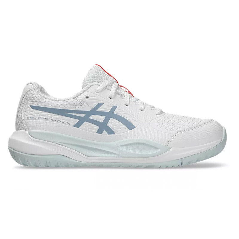 Asics Gel Resolution X Kids' (White/Grey Blue) Asics JARY7-WHT-5.5